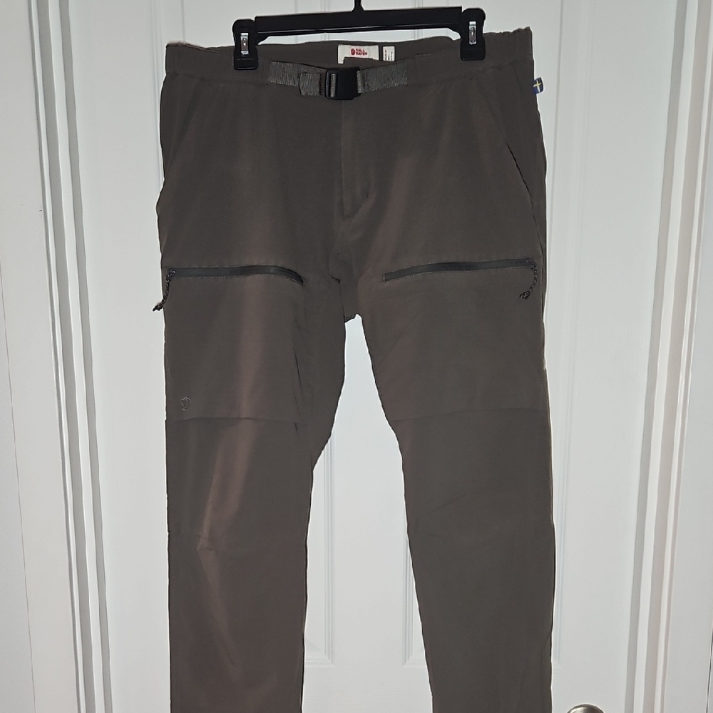 Fjallraven Grey High Coast Hike Trousers Long M - 34in Waist (50 EU)